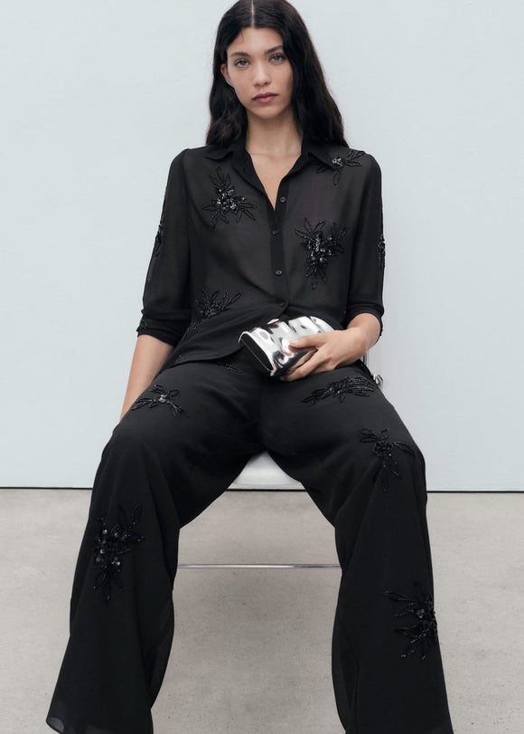 MANGO FLORA-A 17071122-99 MANGO WOMEN TROUSER