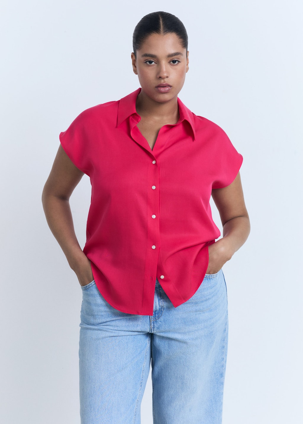 MANGO LIM 17071137-74 MANGO WOMEN SHIRT SHORT SLEEVE