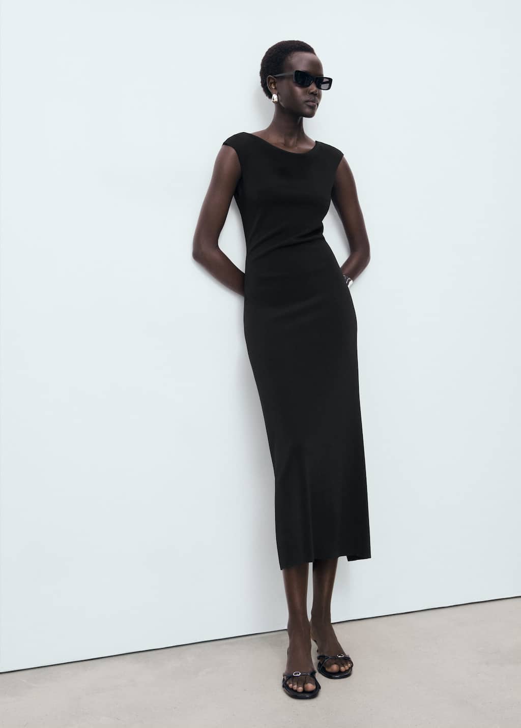 MANGO BACKLESS 17071235-99 MANGO WOMEN DRESS FULL LENGTH