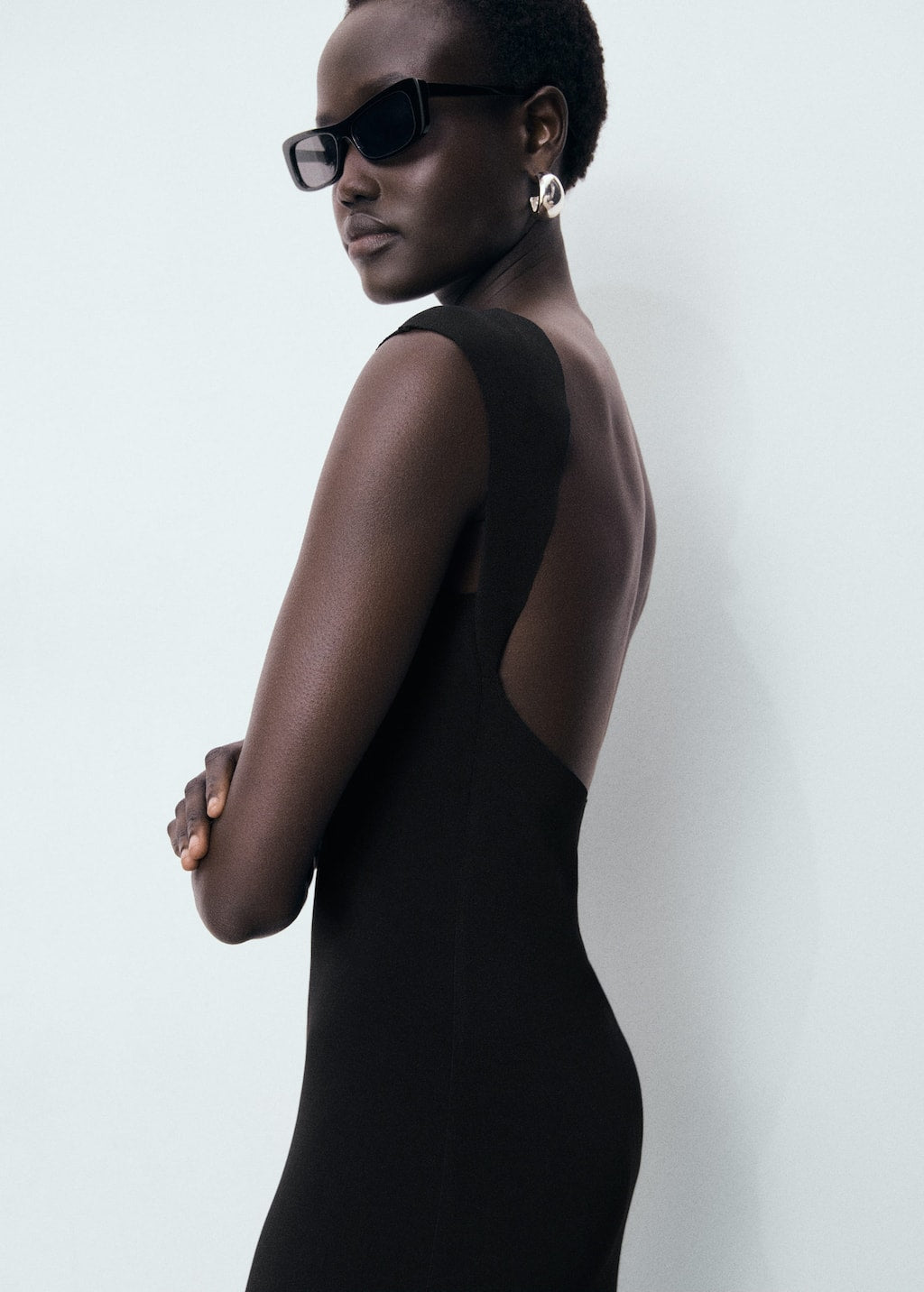 MANGO BACKLESS 17071235-99 MANGO WOMEN DRESS FULL LENGTH