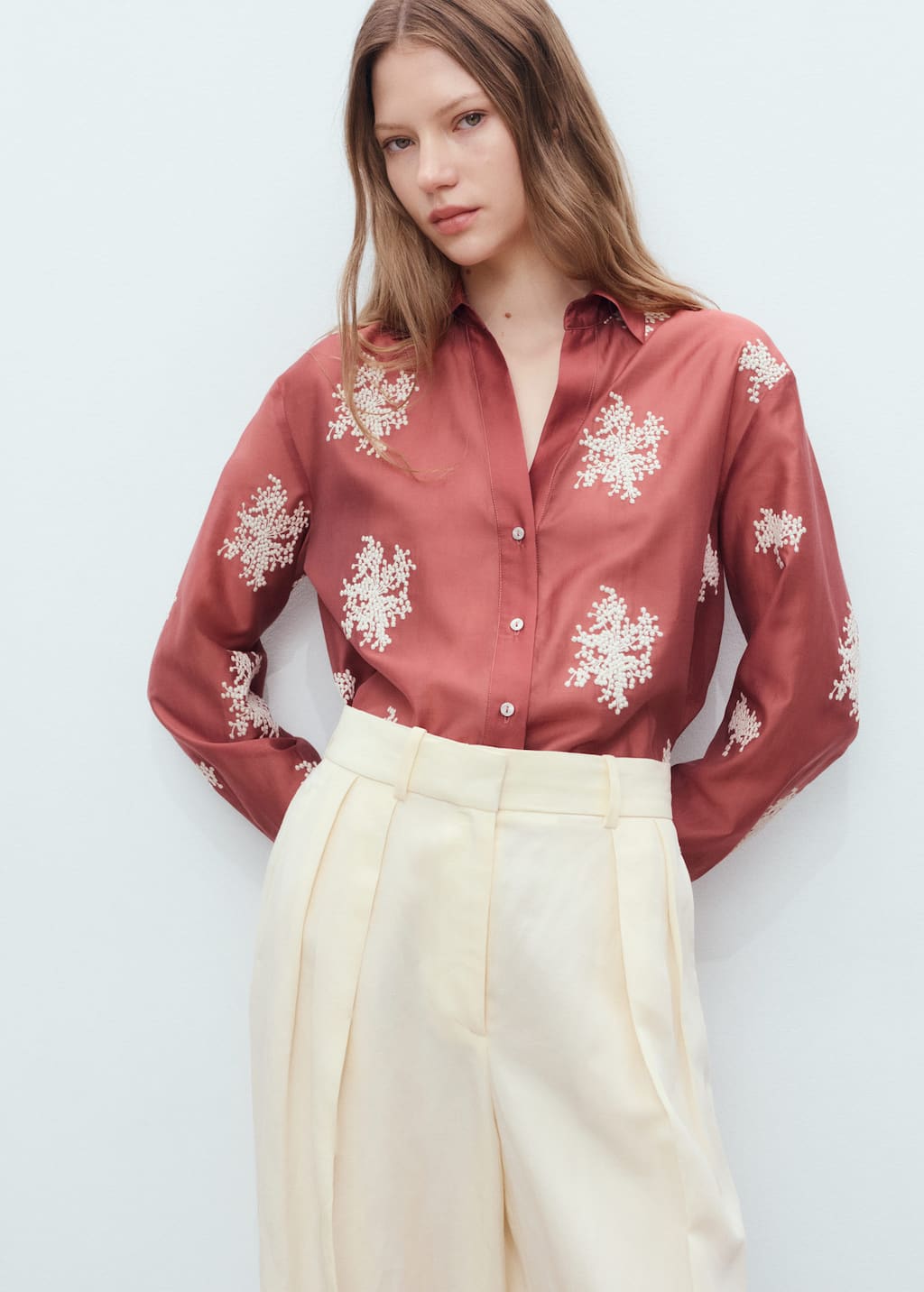 MANGO FLORA 17071284-79 MANGO WOMEN SHIRT LONG SLEEVE