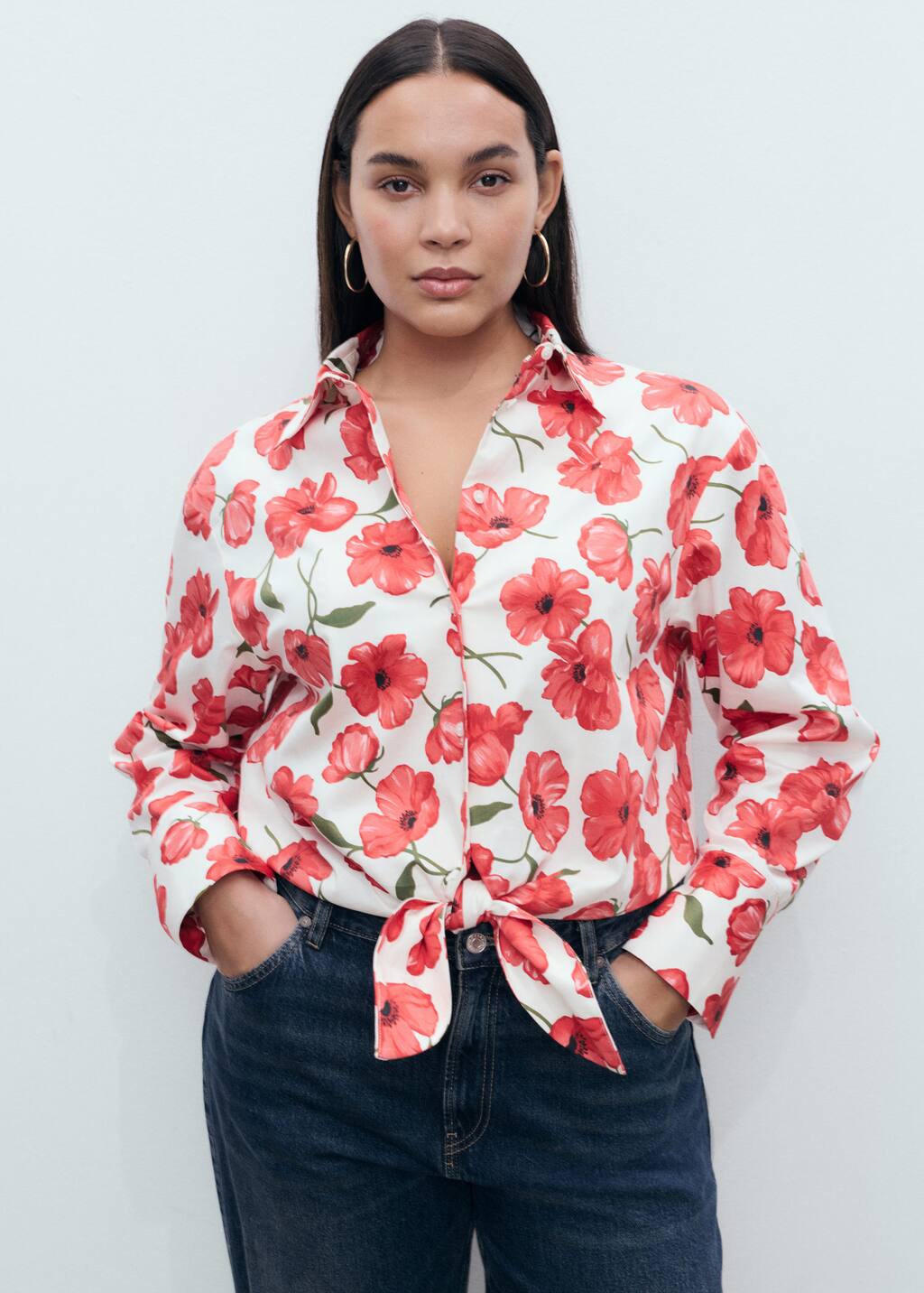 MANGO POLA 17072897-02 MANGO WOMEN SHIRT LONG SLEEVE