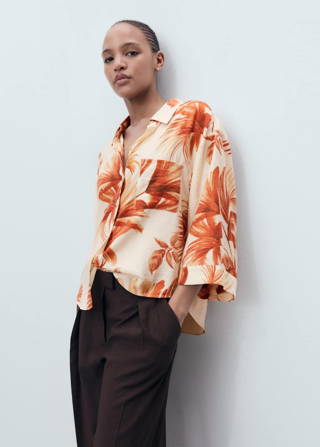 MANGO PALM 17072905-02 MANGO WOMEN SHIRT LONG SLEEVE