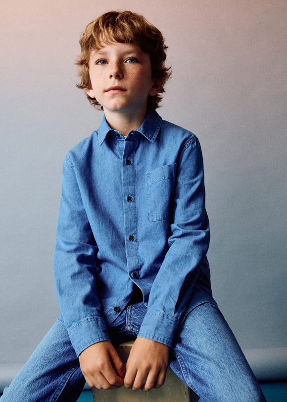 MANGO TONI 17073276-TO MANGO KIDS BOY SHIRT LONG SLEEVE