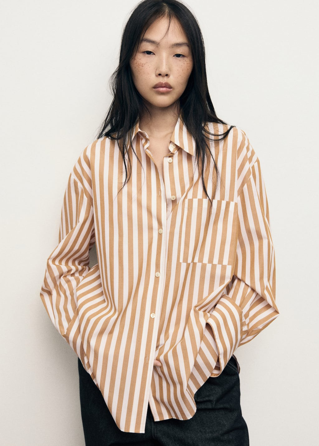 MANGO JAGUAR 17074084-02 MANGO WOMEN SHIRT LONG SLEEVE
