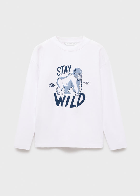 MANGO UTAH1 17074417-01 MANGO KIDS BOY T-SHIRT LONG SLEEVE