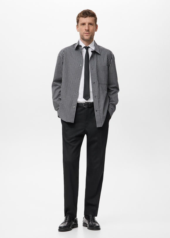 MANGO VICHY 17079207-99 MANGO MAN SHIRT LONG SLEEVE