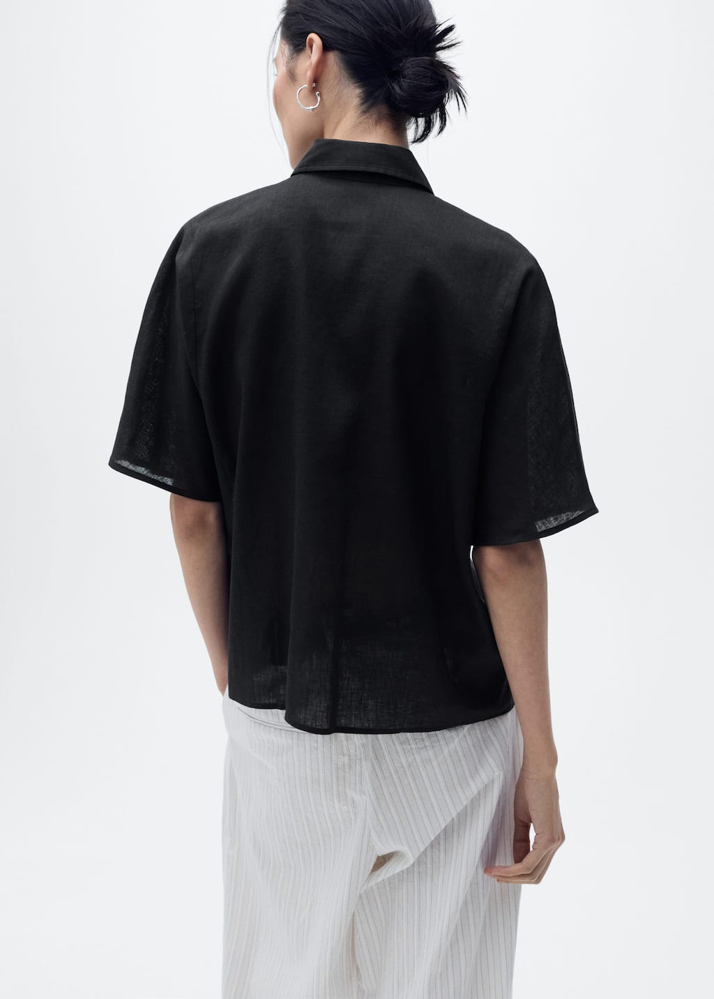 MANGO PAI 17081133-99 MANGO WOMEN SHIRT SHORT SLEEVE