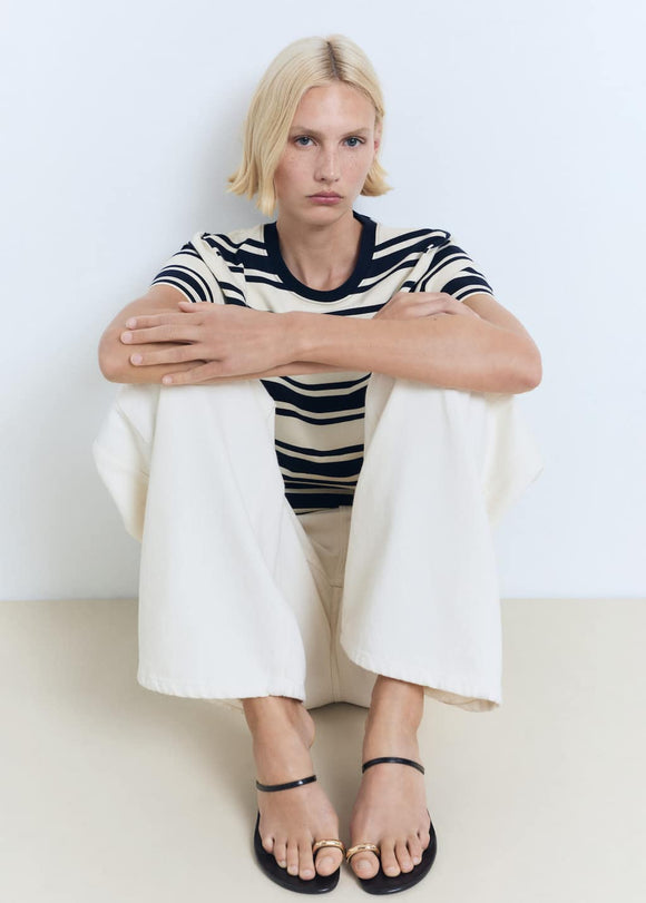 MANGO CONTRI-H 17081173-05 MANGO WOMEN T-SHIRT SHORT SLEEVE