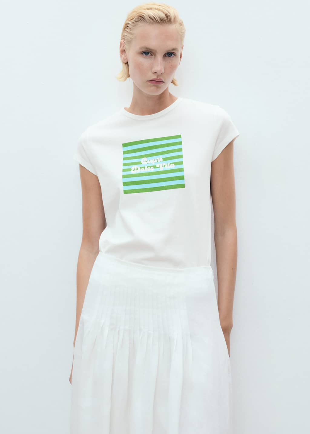 MANGO ILLUSTRA 17081216-40 MANGO WOMEN T-SHIRT SHORT SLEEVE