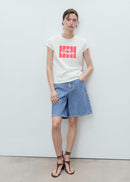 MANGO ILLUSTRA 17081216-70 MANGO WOMEN T-SHIRT SHORT SLEEVE-2