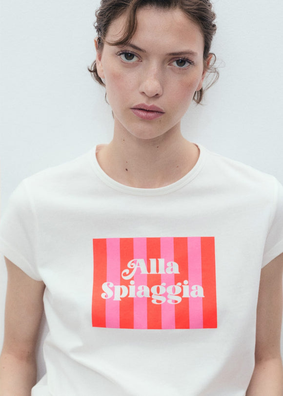 MANGO ILLUSTRA 17081216-70 MANGO WOMEN T-SHIRT SHORT SLEEVE