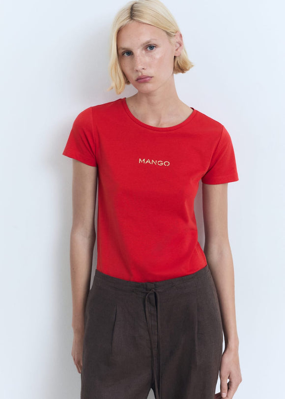 MANGO MANGOLOG-H 17081238-70 MANGO WOMEN T-SHIRT SHORT SLEEVE