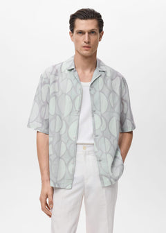 MANGO BEGURV 17081284-50 MANGO MAN SHIRT SHORT SLEEVE