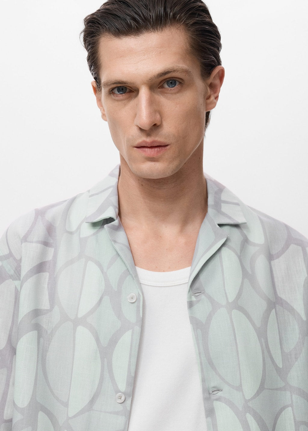 MANGO BEGURV 17081284-50 MANGO MAN SHIRT SHORT SLEEVE