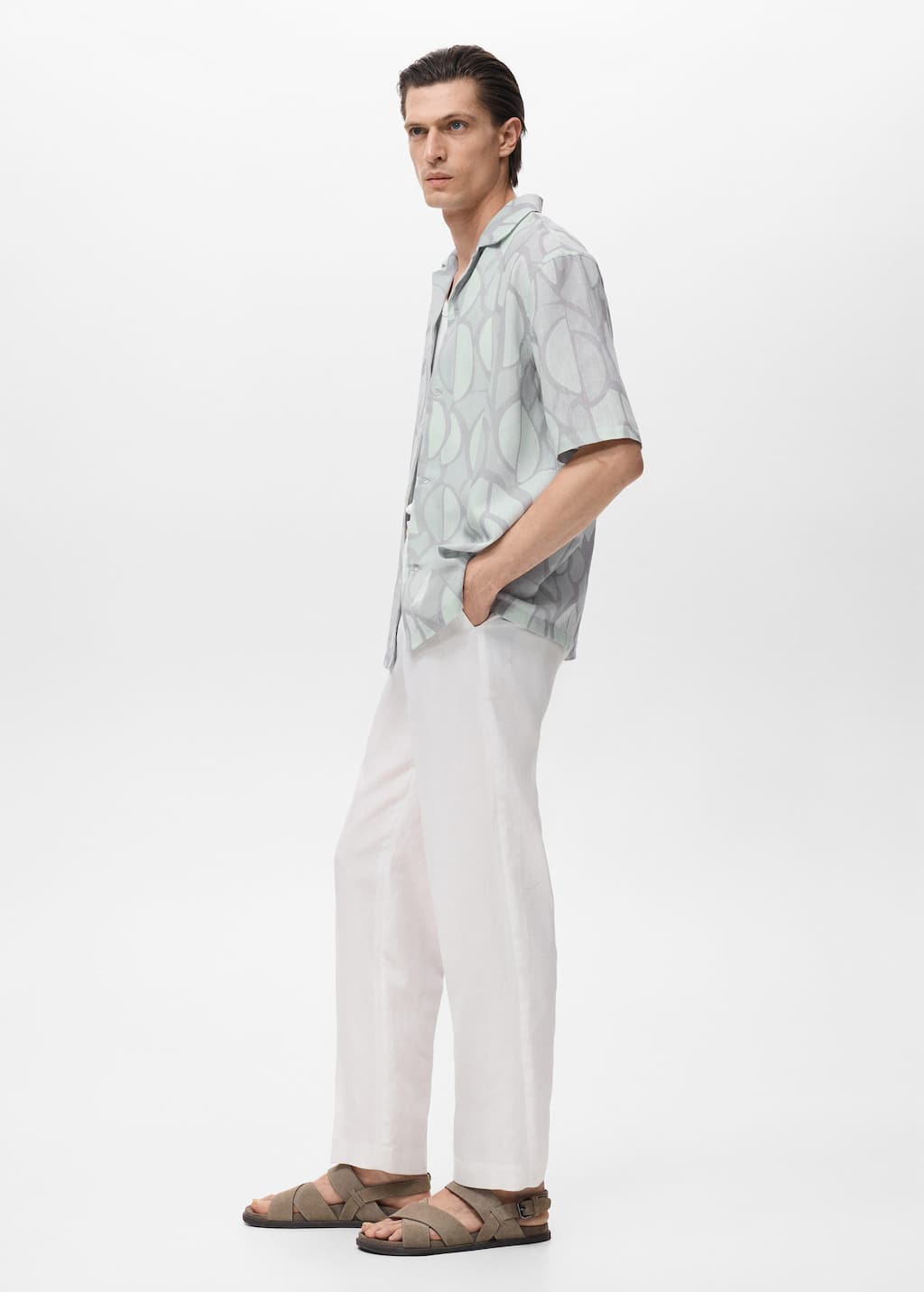 MANGO BEGURV 17081284-50 MANGO MAN SHIRT SHORT SLEEVE