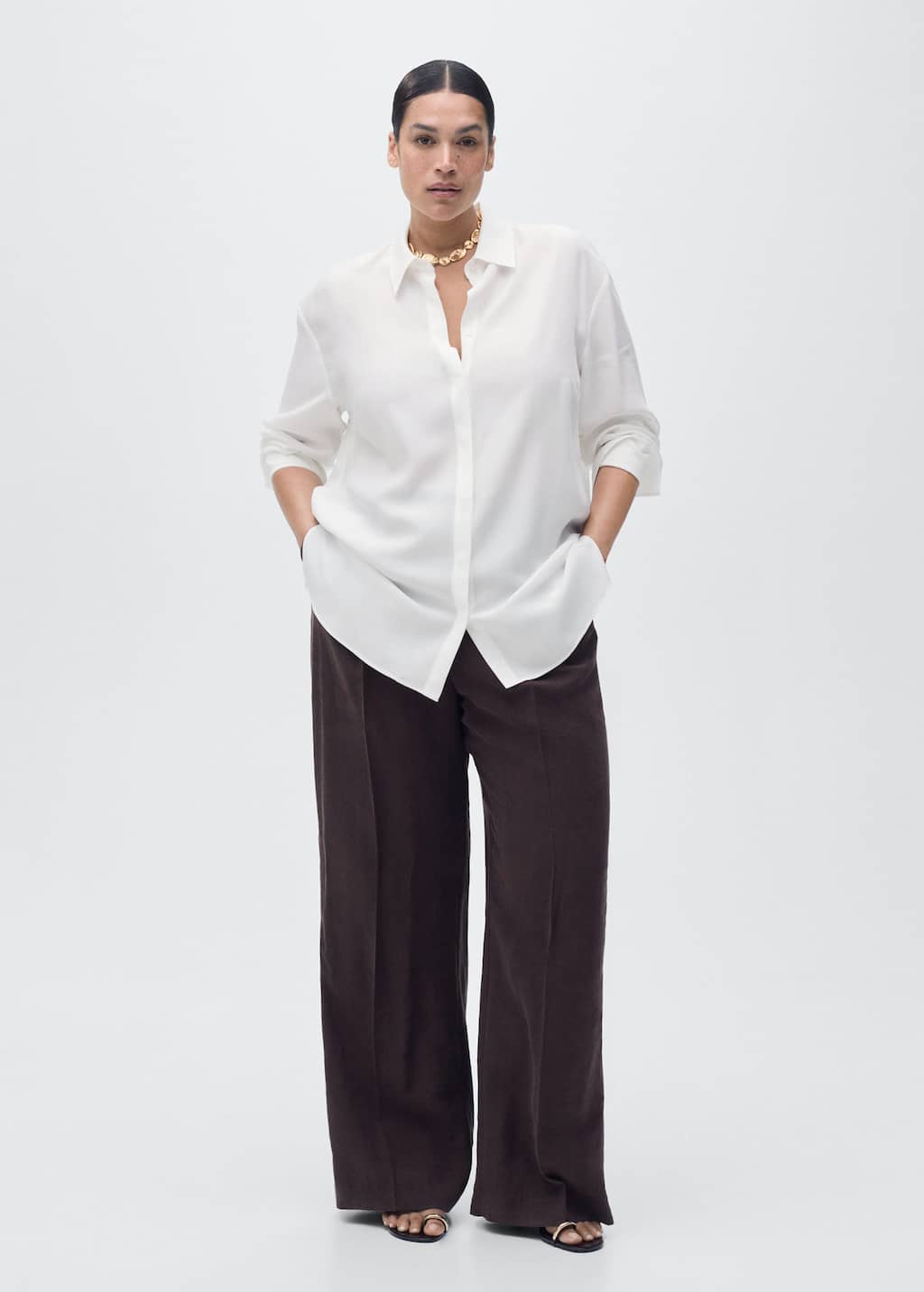 MANGO LIMA 17084140-02 MANGO WOMEN SHIRT LONG SLEEVE