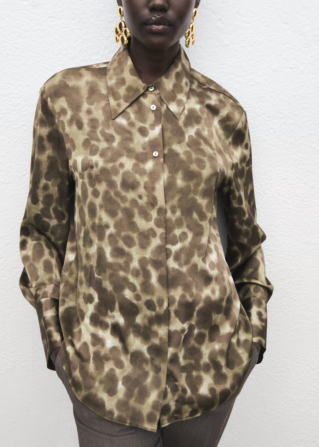 MANGO CAMILA 17085813-30 MANGO WOMEN SHIRT LONG SLEEVE