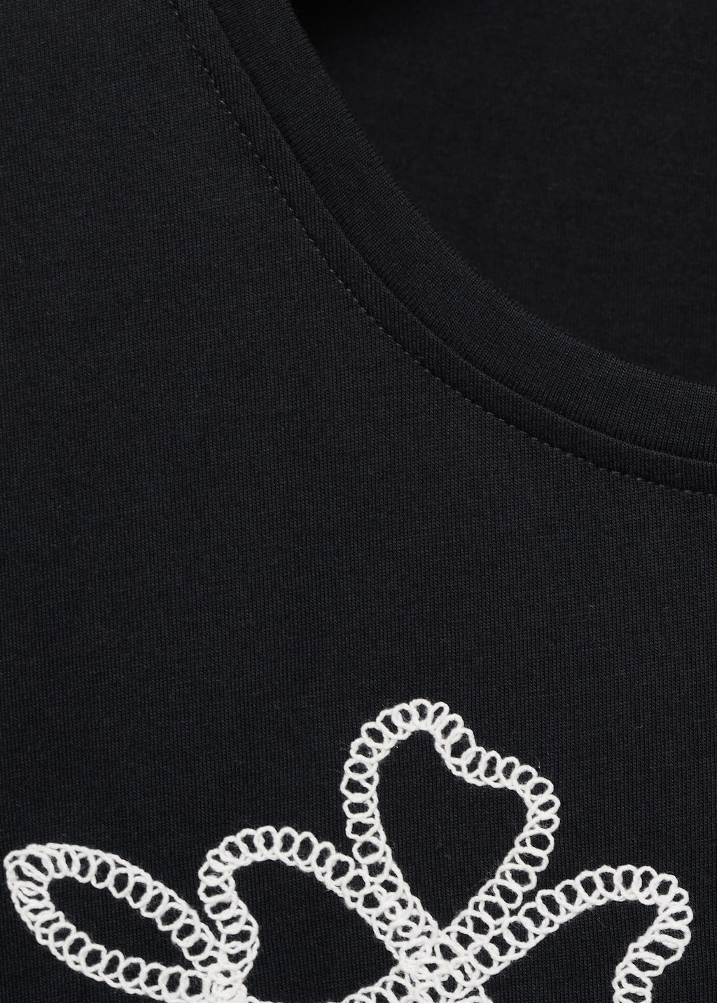 MANGO CONTRAST-W 17086736-99 MANGO WOMEN T-SHIRT SHORT SLEEVE