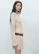 MANGO ROSETTO 17092898-08 MANGO WOMEN DRESS KNEE LENGTH-1