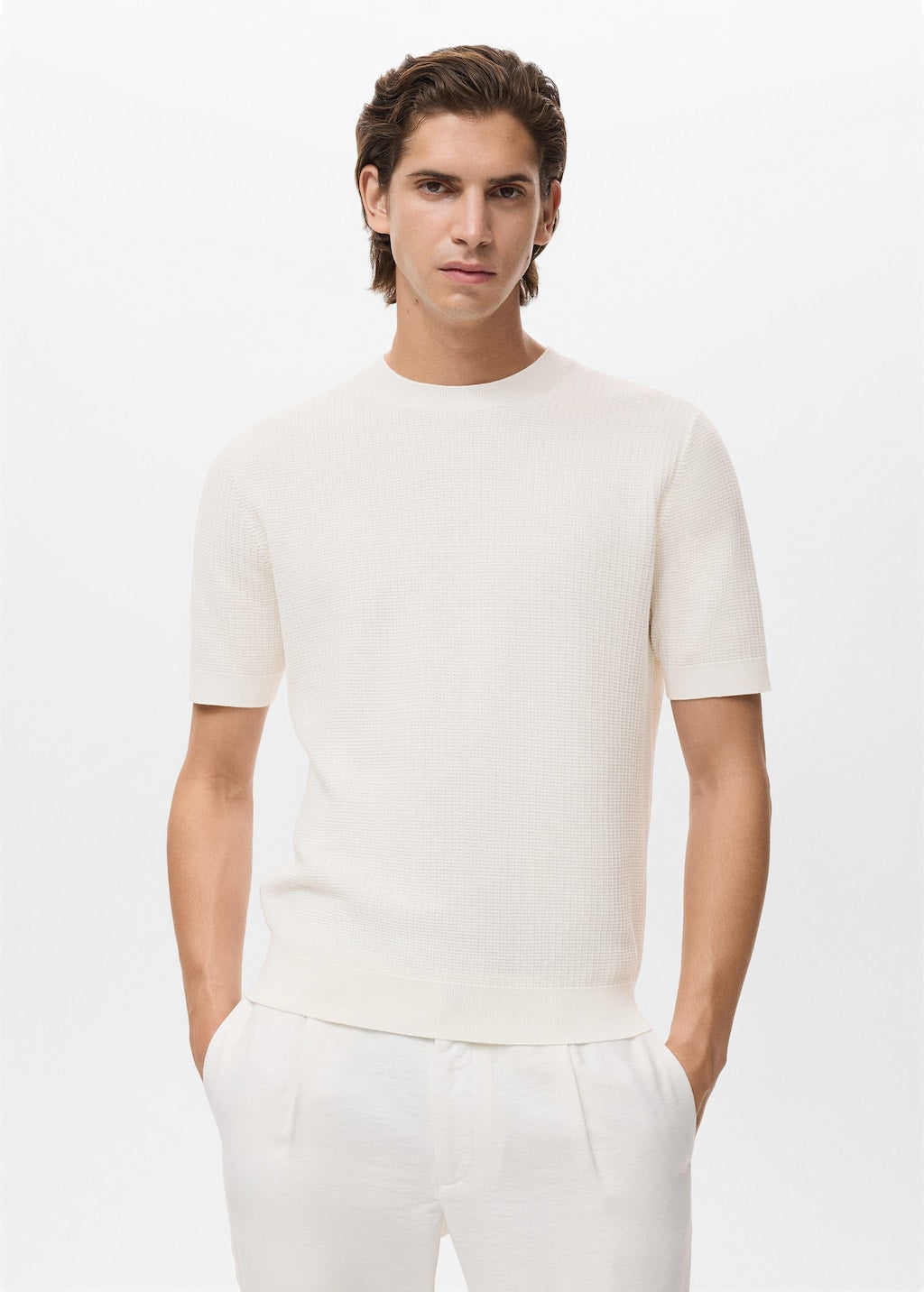 MANGO FLUID 17092904-02 MANGO MAN T-SHIRT SHORT SLEEVE