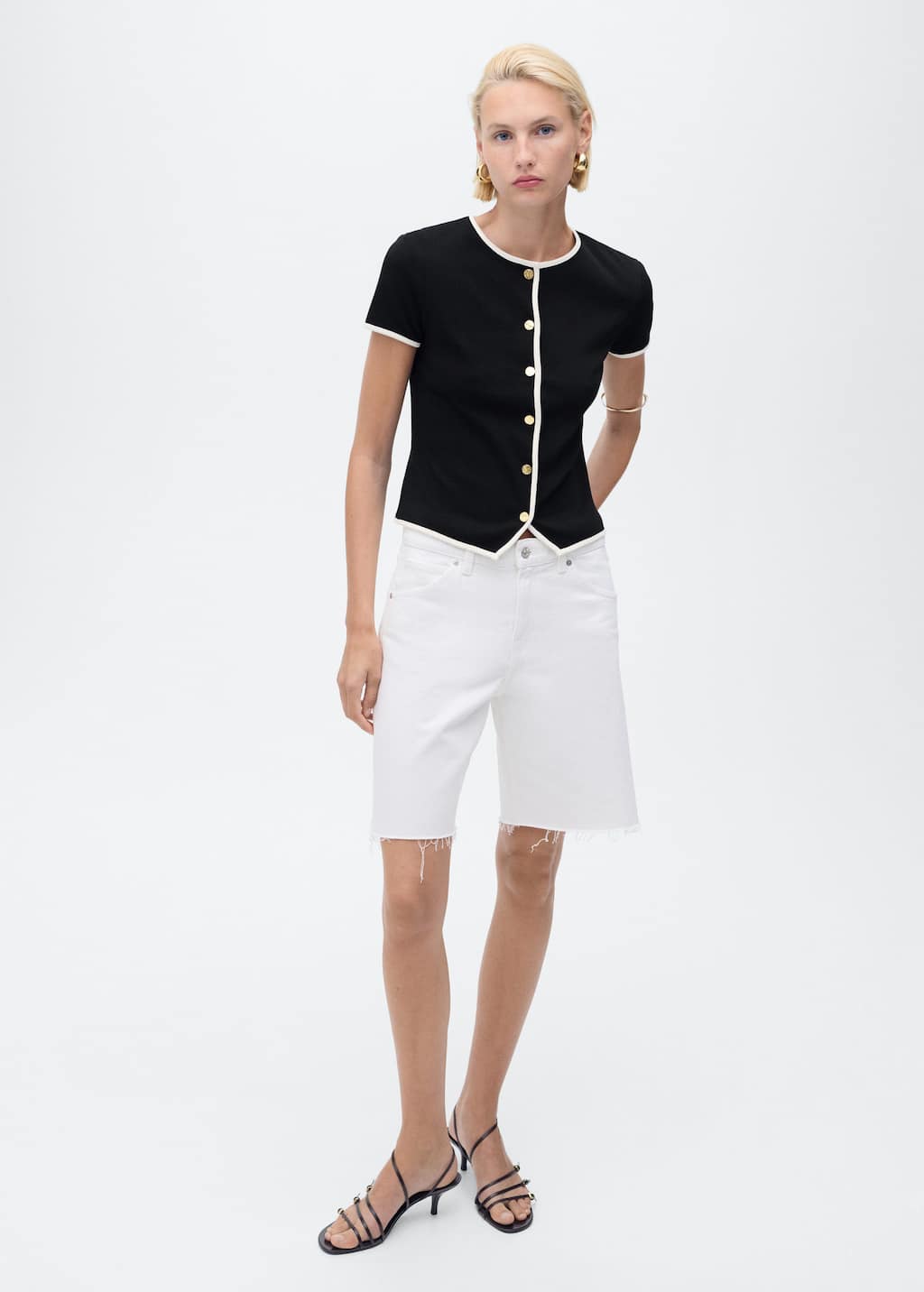 MANGO PORTBI 17094083-99 MANGO WOMEN T-SHIRT SHORT SLEEVE