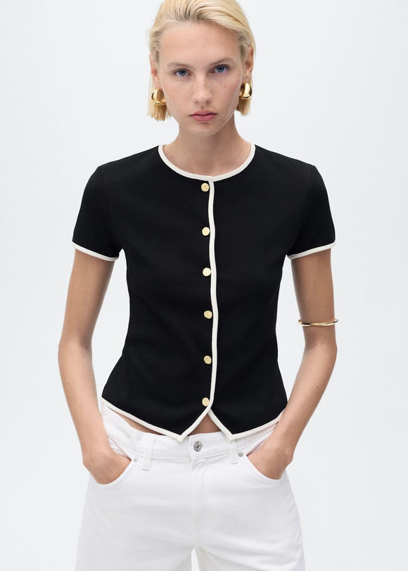 MANGO PORTBI 17094083-99 MANGO WOMEN T-SHIRT SHORT SLEEVE