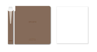 MINISO MINIMALISM RETRO COLLECTION PEN HOLDER BOOK (96 SHEETS) (MOCHA BROWN)(WITH 0.5MM BLACK GEL PEN) 2025086610101