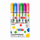 MINISO POLKA DOT SERIES CURVE HIGHLIGHTER PEN SET (6 COLORS) 2028710610102-2