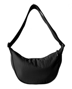 MINISO CITY SERIES SMALL DUMPLING-SHAPED CROSSBODY BAG(BLACK) 2028885312108