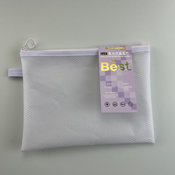 MINISO EVA SINGLE-LAYER MESH PENCIL CASE (24*18CM) (PURPLE) 2029078610100