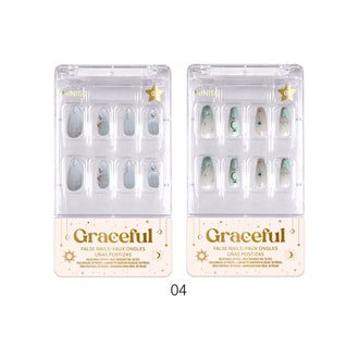 MINISO LUNA & STELLA SERIES FALSE NAILS WITH JELLY ADHESIVE TABS(04) 2026990210135 NAIL STICKERS