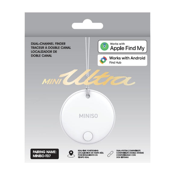 MINISO MINI ULTRA SERIES DUA-CHANNEL FINDER (COMPATIBLE WITH IOS AND ANDROID) MODEL : T07 (WHITE) 2027420711109 KIDS' ELECTRONICS
