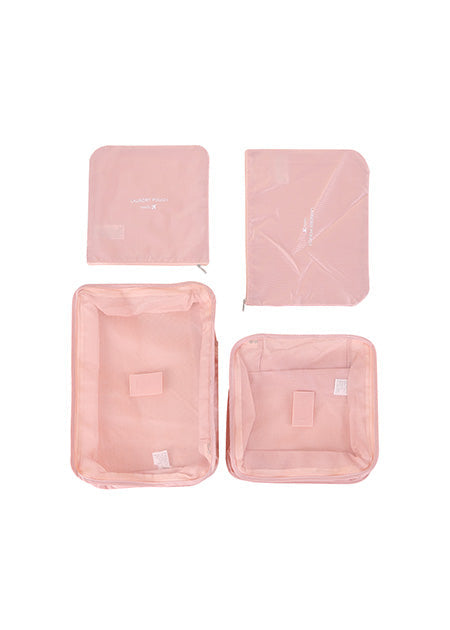 MINISO FOLDABLE TRAVEL ORGANIZER BAG 4 PACK (PINK) 2006882813101 TRAVEL STORAGE BAG