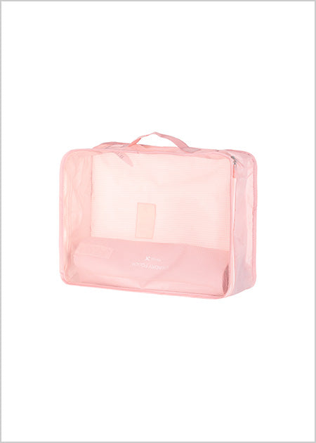 MINISO FOLDABLE TRAVEL ORGANIZER BAG 4 PACK (PINK) 2006882813101 TRAVEL STORAGE BAG