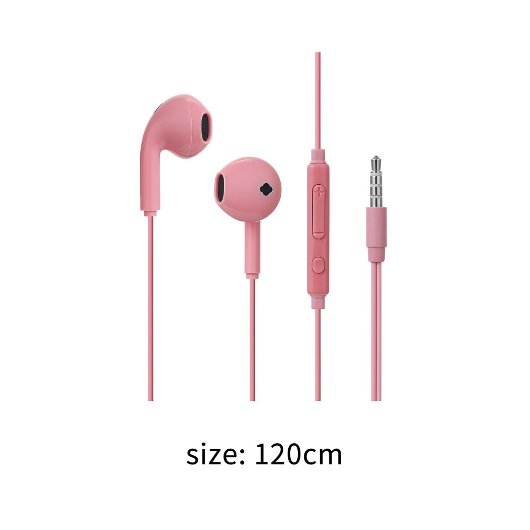 MINISO CLASSIC HALF-IN EAR EARPHONES FOR MUSIC  MODEL: HF230 (PINK) 2007169612103 EARPHONES