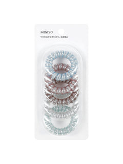 MINISO 4.5 COLORED SPIRAL HAIR TIES ( 5PCS ) 2007225610104 HAIR TIE