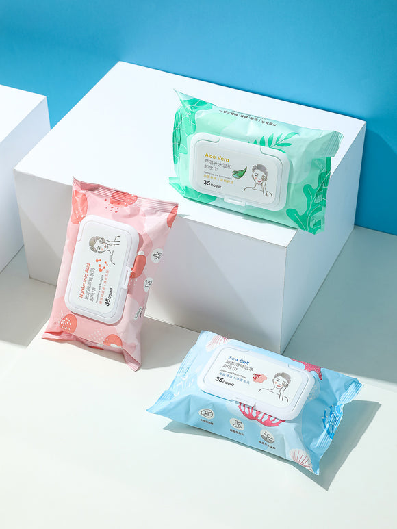 MINISO SEA SALT MINT MAKEUP REMOVER WIPES (35 WIPES) 2008470010107 MAKEUP REMOVER