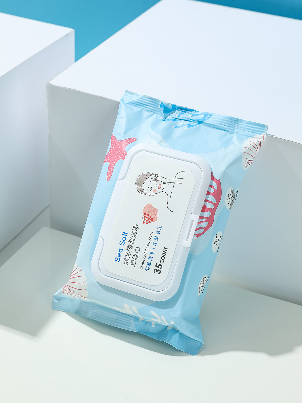 MINISO SEA SALT MINT MAKEUP REMOVER WIPES (35 WIPES) 2008470010107 MAKEUP REMOVER