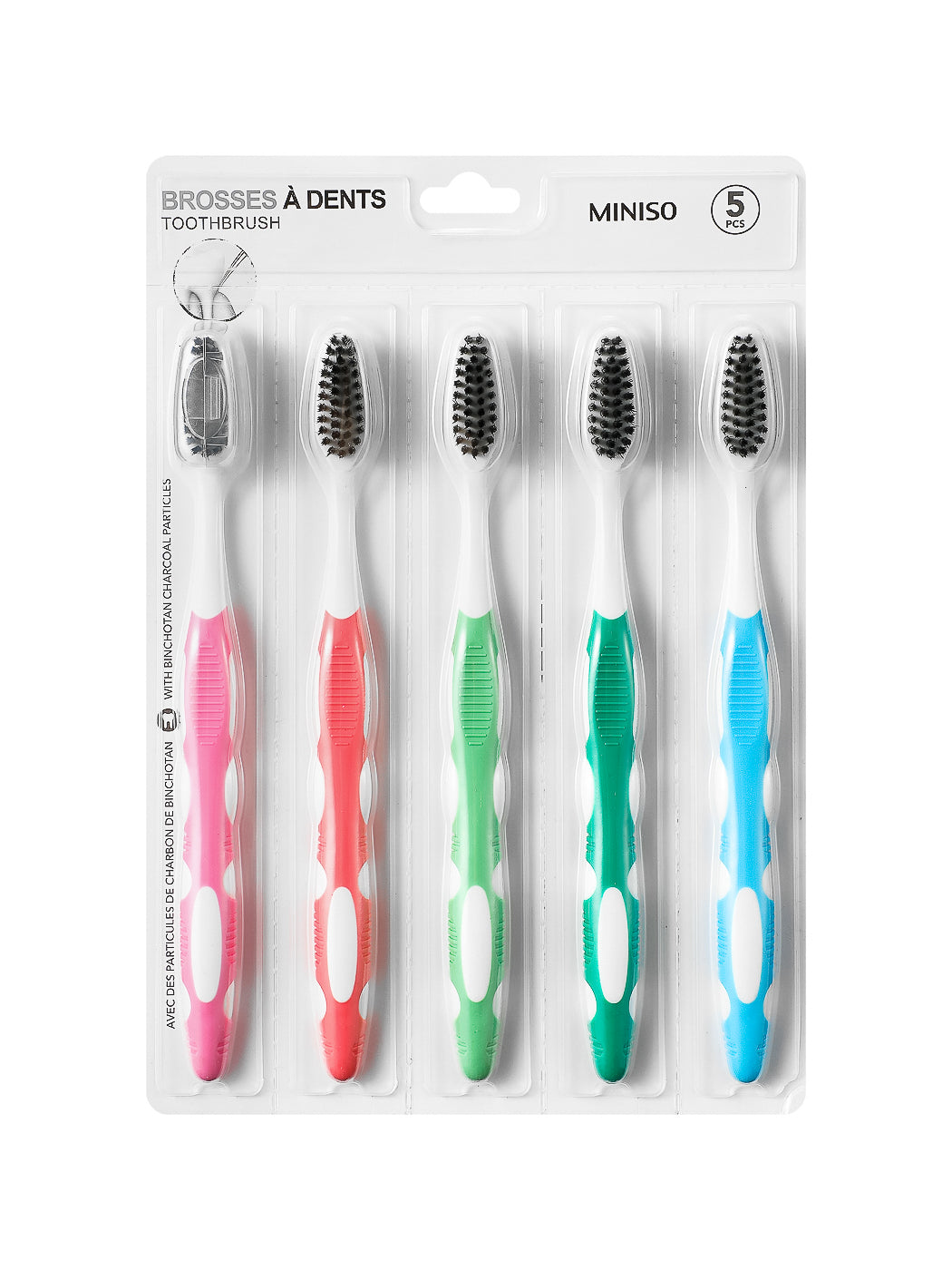 MINISO GUM CARE BINCHOTAN TOOTHBRUSHES ( 5 PCS ) 2010215610107 SKIN CARE & CLEANSING PRODUCTS