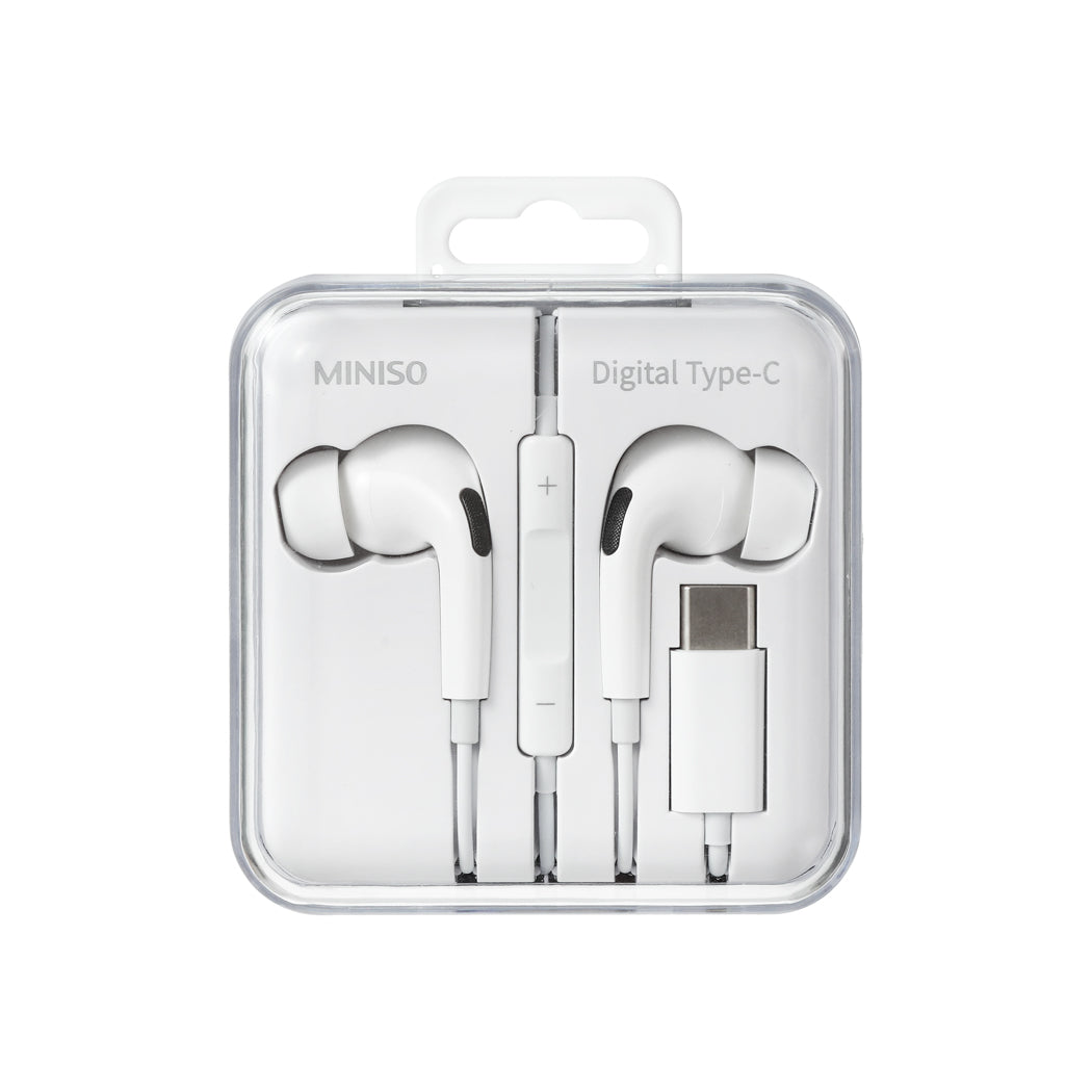 MINISO TYPE-C IN-EAR EARPHONES MODEL: 6310T# (WHITE) 2010282010107 EARPHONES