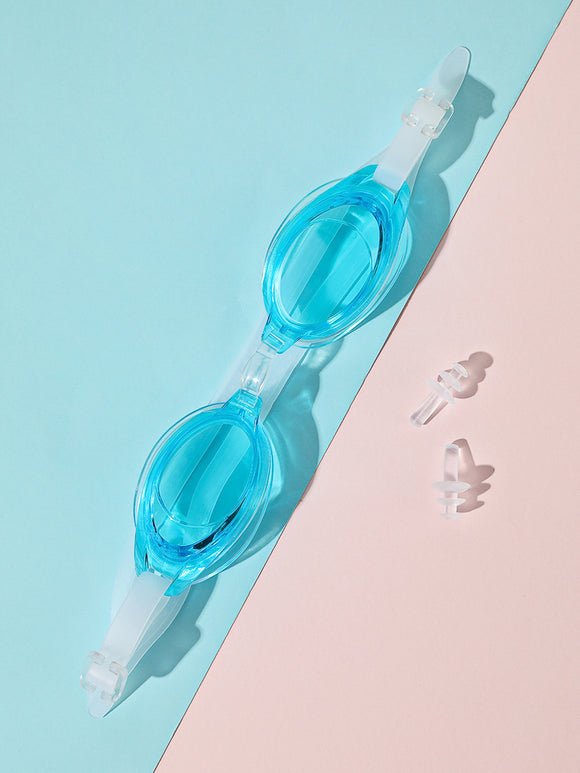 MINISO ADULT'S BASIC SWIMMING GOGGLES ( LIGHT BLUE ) 2010407314103 SWIMMING GOGGLES