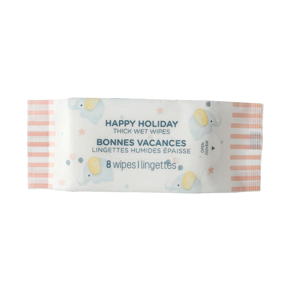 MINISO HAPPY HOLIDAY THICK WET WIPES ( 8 WIPES*8 PACKS ) 2010492410100 WET WIPES