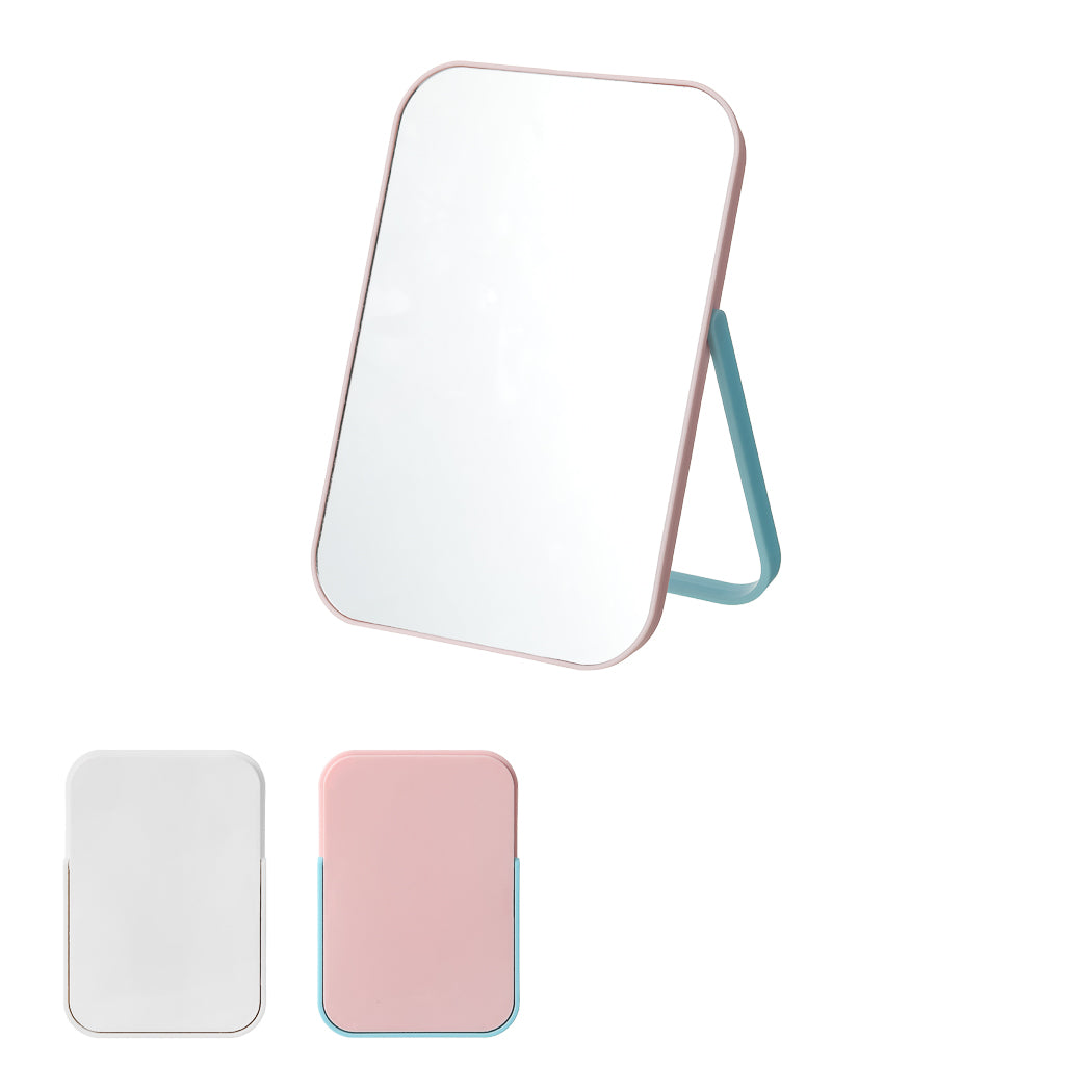 MINISO SQUARE DUAL-USE VANITY MIRROR (PINK) 2010904410100 TABLE MIRROR