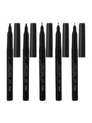 MINISO 5 BLACK FINELINERS SET (ROUND, 1.0MM, CHISEL, 0.5MM, 0.2MM) 2010929410109 PEN-1