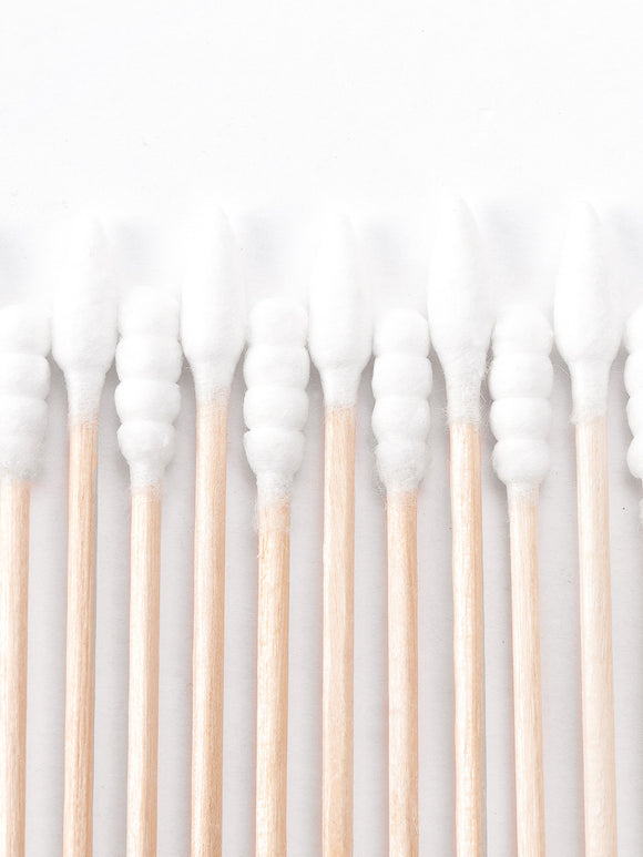 MINISO BAMBOO STICK COTTON SWABS 500 COUNT (POINTED TIPS & SPIRAL TIPS) 2010931410104 COTTON SWABS