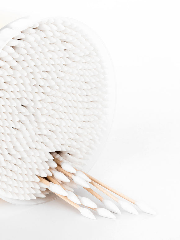 MINISO BAMBOO STICK COTTON SWABS 500 COUNT (POINTED TIPS & SPIRAL TIPS) 2010931410104 COTTON SWABS