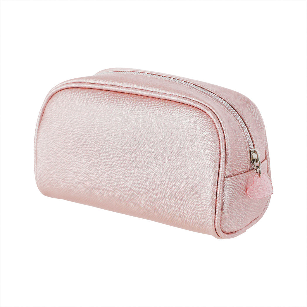 MINISO RECTANGULAR PEARLIZED PINK COSMETIC BAG WITH ROUND EDGE(PINK) 2011464610108 COSMETIC BAG
