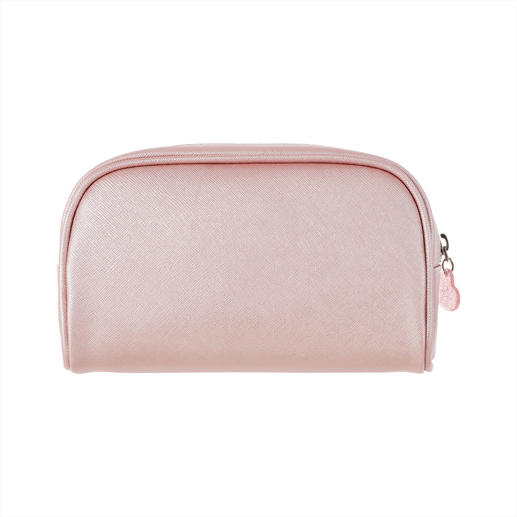 MINISO RECTANGULAR PEARLIZED PINK COSMETIC BAG WITH ROUND EDGE(PINK) 2011464610108 COSMETIC BAG