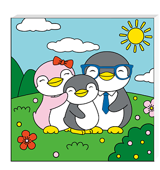 MINISO PAINTING KIT 25×25CM(PENGUIN FAMILY) 2011887711109 PAINTING TOYS